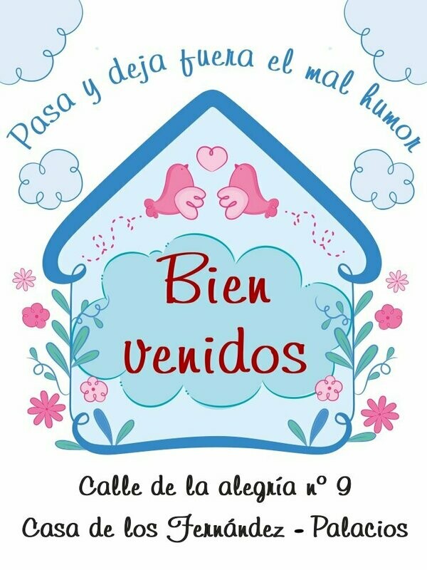 Azulejo de bienvenida "Deja el mal humor"