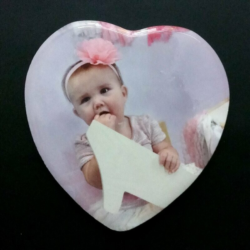 Imán de cerámica personalizado - Corazón