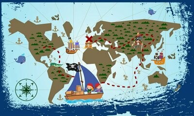 Mapa del tesoro pirata