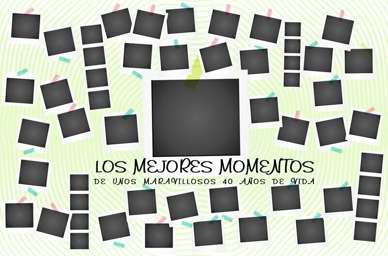 Lona para celebraciones "Tu vida en fotos"