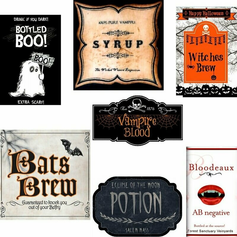 Etiquetas para Halloween - conjunto 7