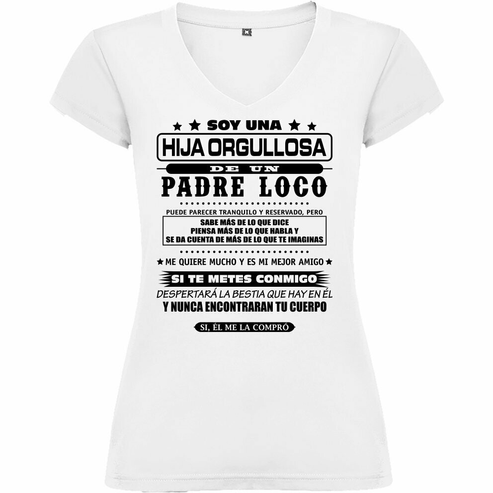Camiseta mujer cuello de pico 'Orgullosa'