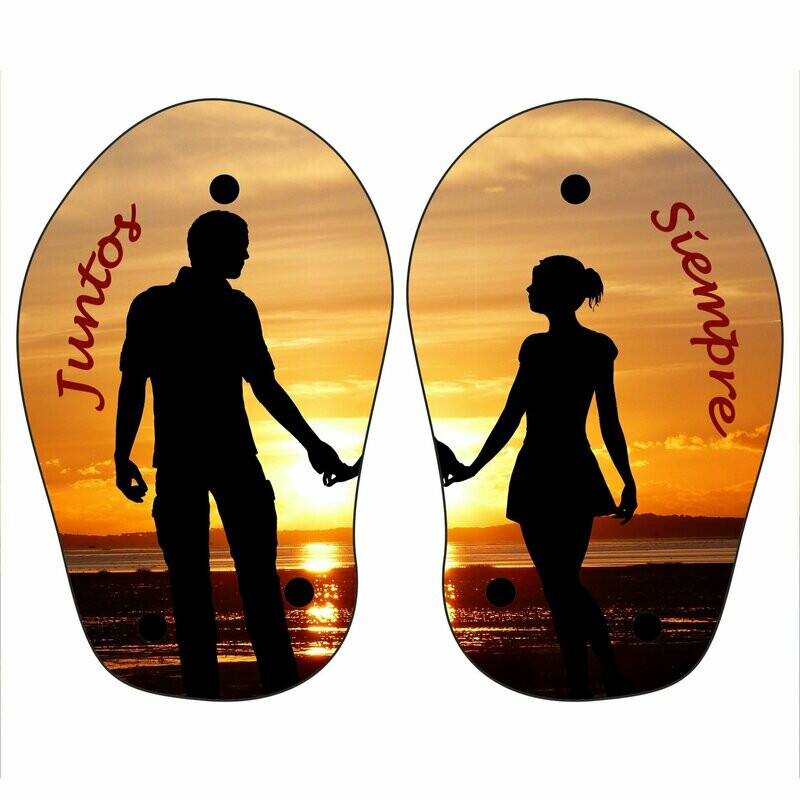 Posavasos chancla "Atardecer en pareja"