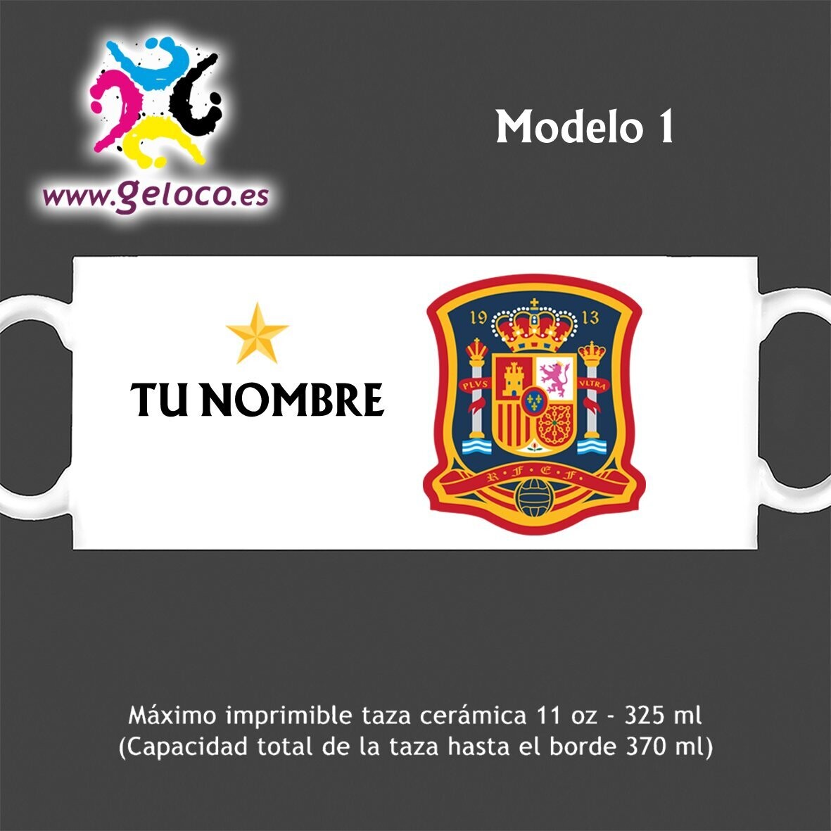 Taza Escudo Selección Española de fútbol, MODELO: Modelo 1