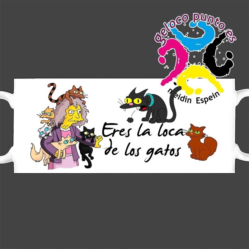 Taza 'Loca por los gatos'