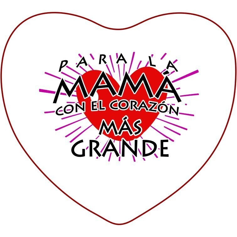 Cojín forma de corazón 'La mamá más grande'