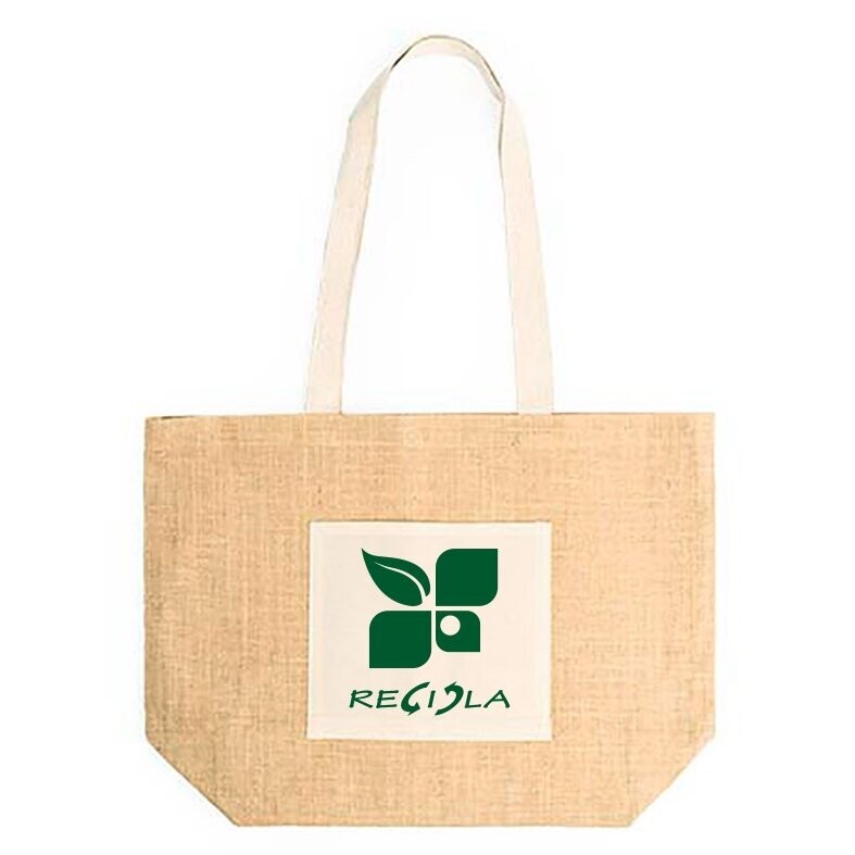 Bolsa de yute y algodón "Recicla"