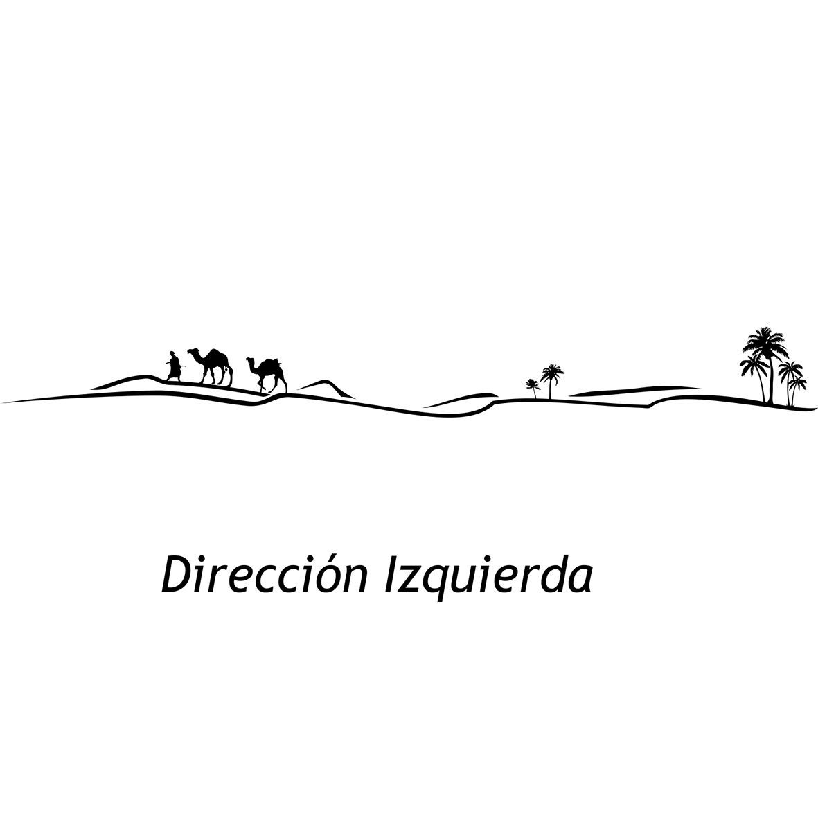 Perfil de desierto con palmeras