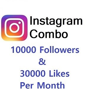 Instagram Combo (10000 Followers+30000 Likes ) Instagram Combo (10000 Followers+30000 Likes )