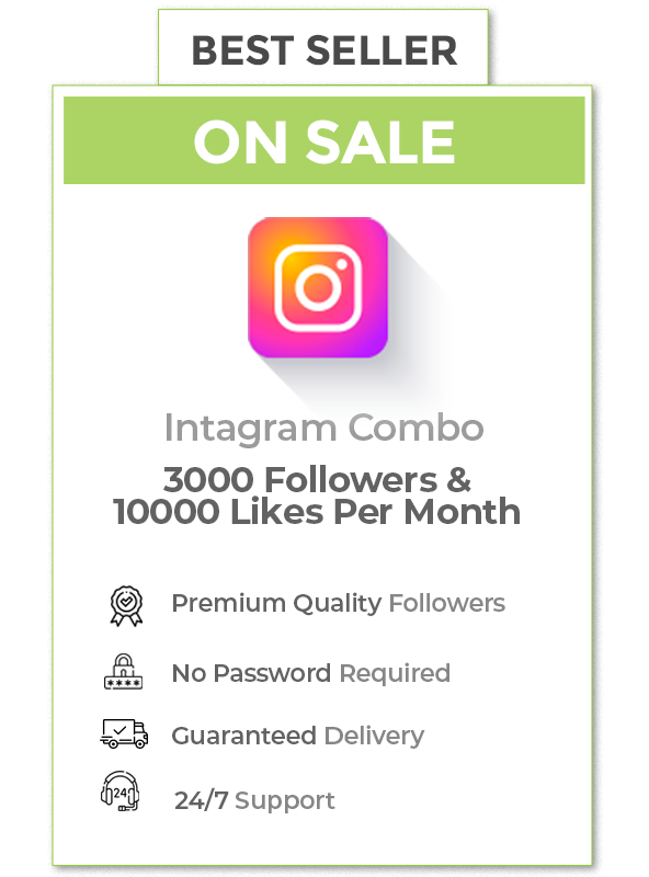 Instagram Combo (3000 Followers+10000 Likes )