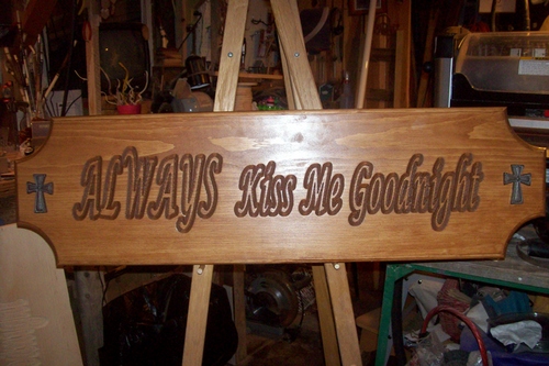 Always Kiss Me Goodnight Sign