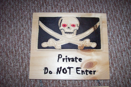 Carved Pirate Door Plaque