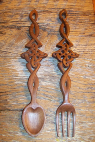 Celtic Spoon and Fork Set