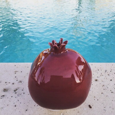 Large Ceramic Pomegranate / Burgundy
5&quot; X 5&quot;