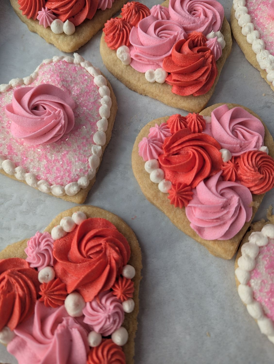 Valentine Sugar Cookies (qty 4)