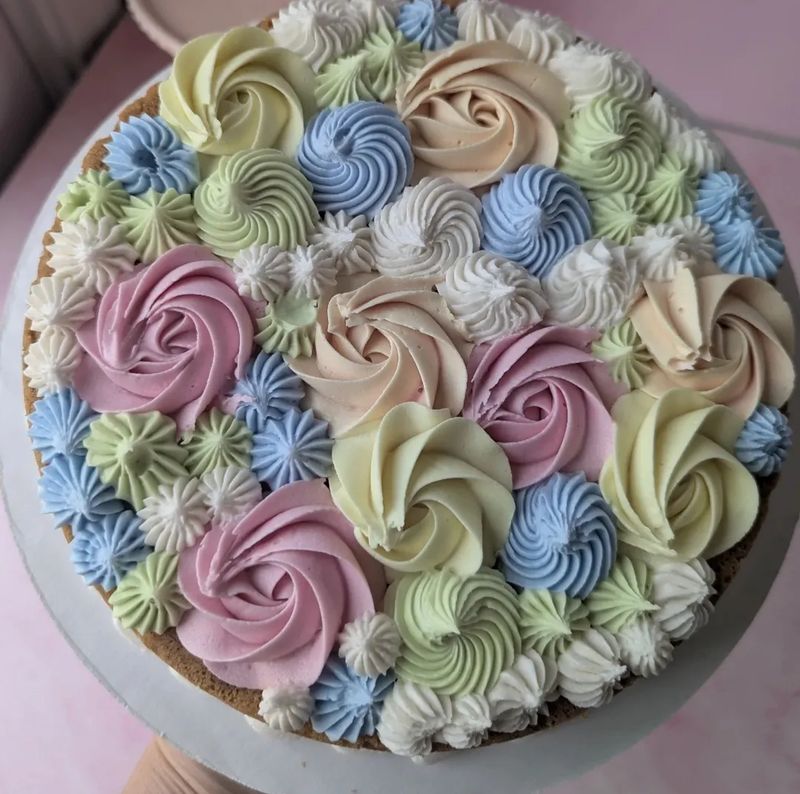 8" Pastel rosette cookie cake