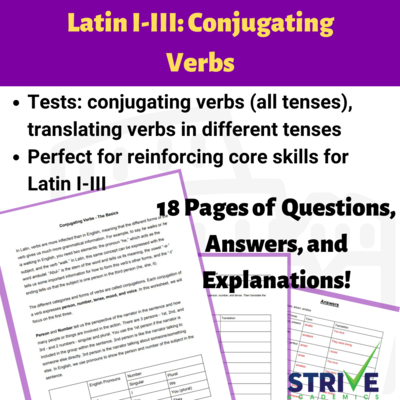 Latin II: Forming Active Verbs - Set 1 (All Tenses &amp; Conjugations)