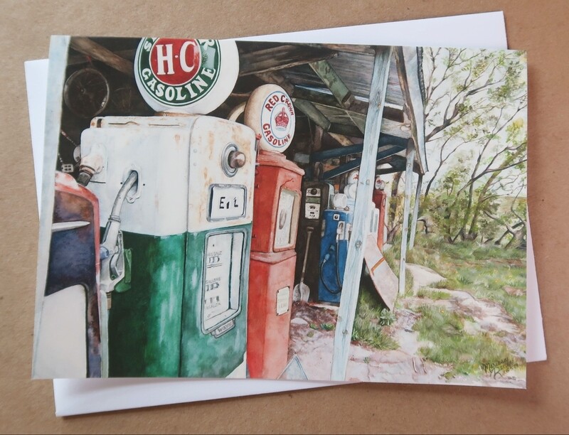 "Gas Pumps" Greeting Card Set