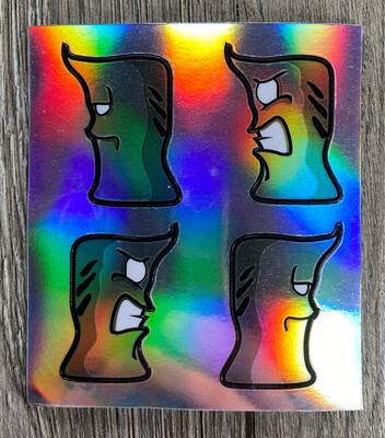 Eraser Man Expressions Holographic Decals