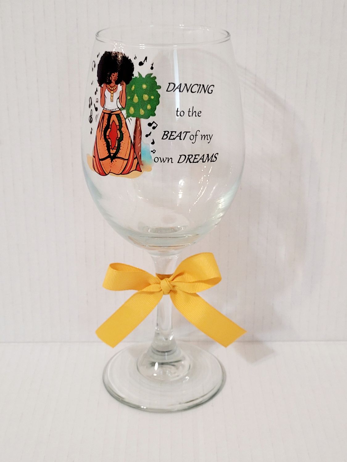My Own Beat Wine Glass w/Stem