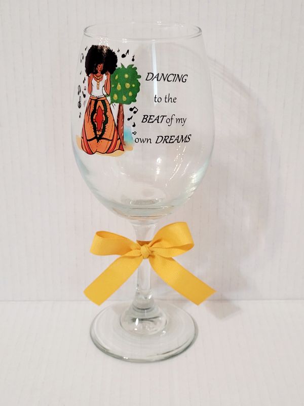 My Own Beat Wine Glass w/Stem
