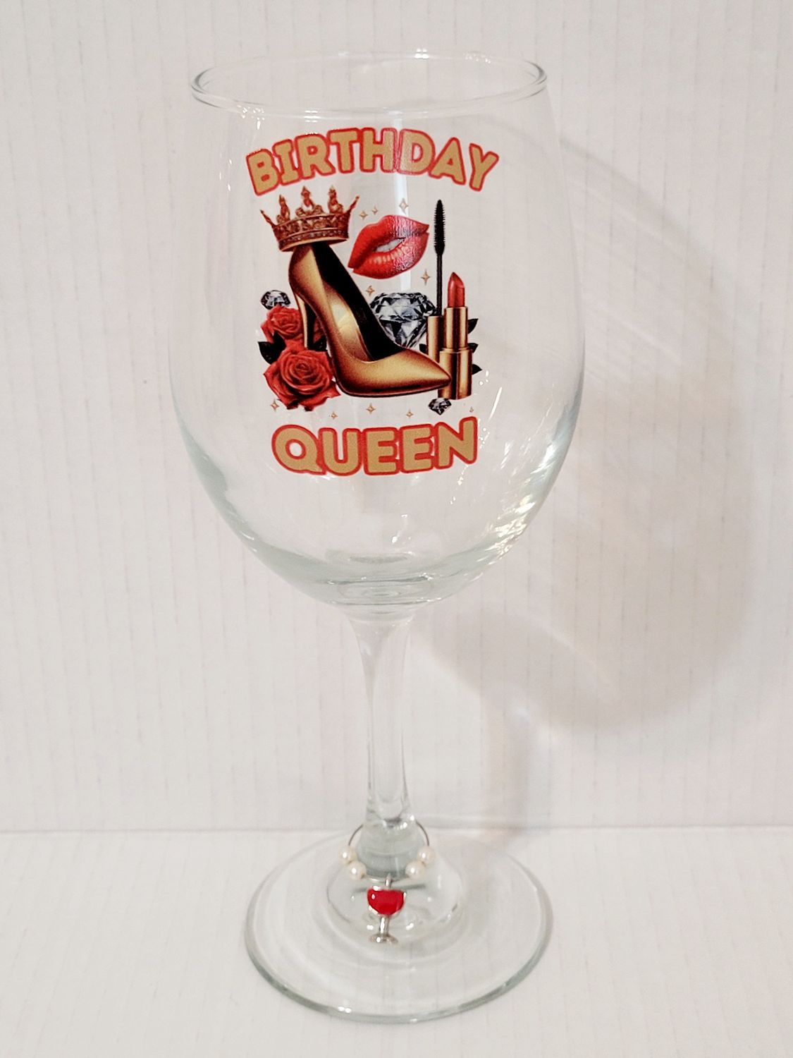 Birthday Queen Wine Glass w/Stem