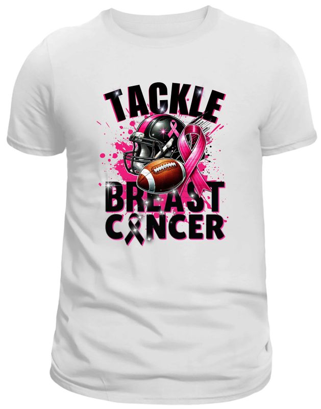 Breast Cancer Tackle Football Awareness T-Shirt