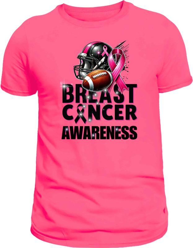 Breast Cancer Tackle Football Awareness T-Shirt
