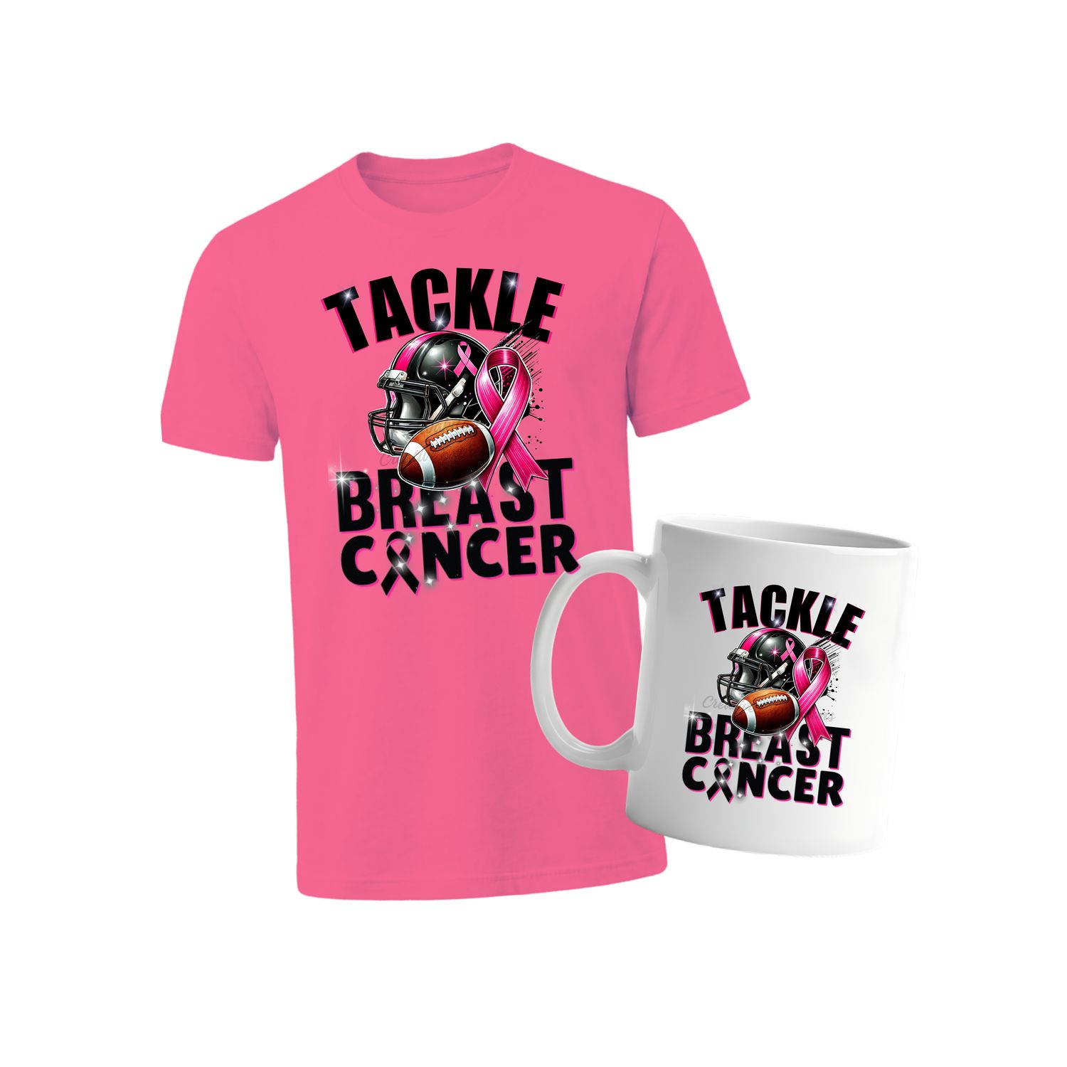Tackle Breast Cancer Awareness T-Shirt Set