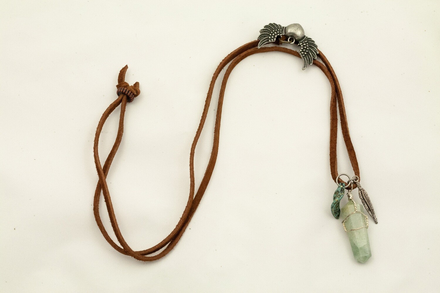 Aventurine Boho Leather Necklace