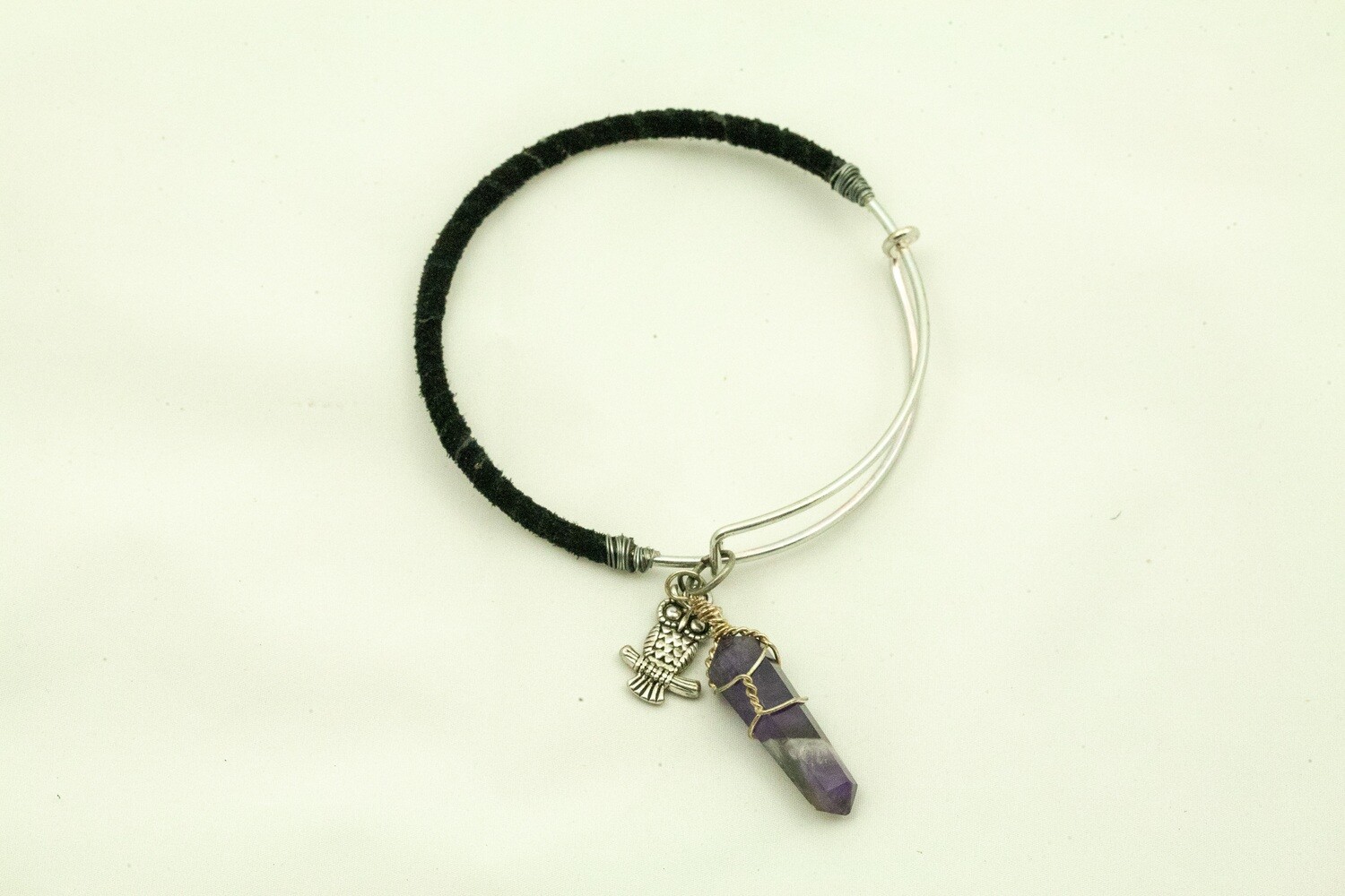 Amethyst &amp; Metal Bracelet