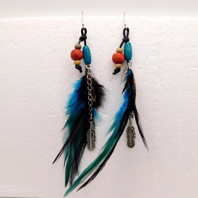 Native South Western Inspired Feather Earrings