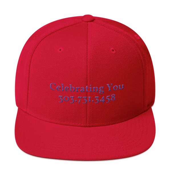 Celebrating You Designer Snapback Yupoong Hat - WNO Embroidered - Purple