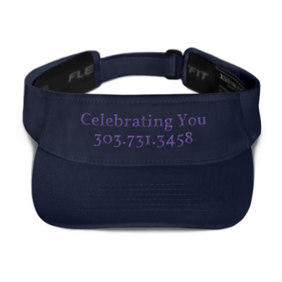 Celebrating You Designer Visor Hat - WNO Embroidered - Purple