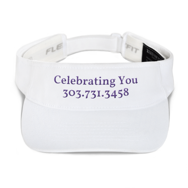 Celebrating You Designer Visor Hat - WNO Embroidered - Purple