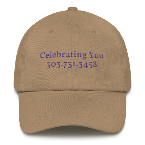 Celebrating You Designer Baseball Yupoong Hat - WNO Embroidered - Purple