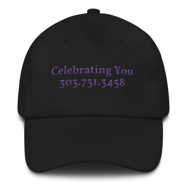 Celebrating You Designer Baseball Yupoong Hat - WNO Embroidered - Purple