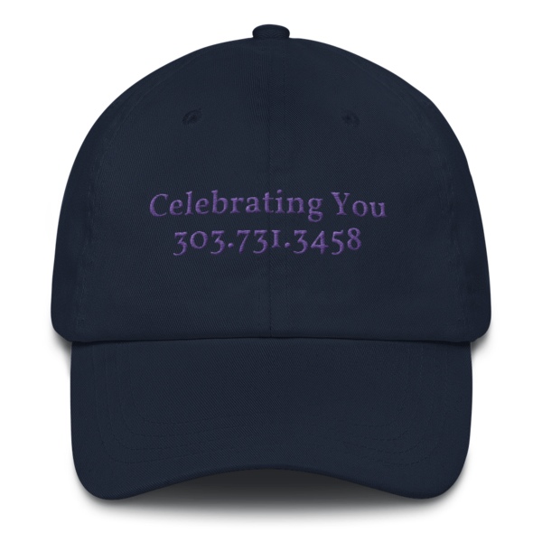 Celebrating You Designer Baseball Yupoong Hat - WNO Embroidered - Purple