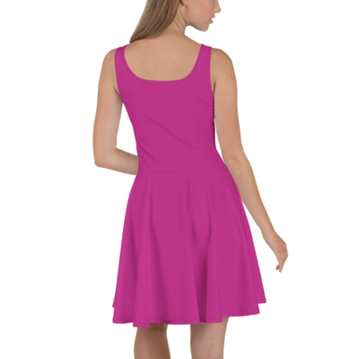 Celebrating You Designer Skater Dress with Black Trim - WONO - Black on Dark Pink