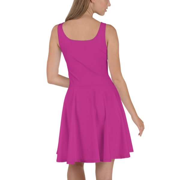 Celebrating You Designer Skater Dress with Black Trim - WONO - Black on Dark Pink