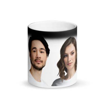 Celebrating You Designer His &amp; Hers Matte Black Magic Mugs