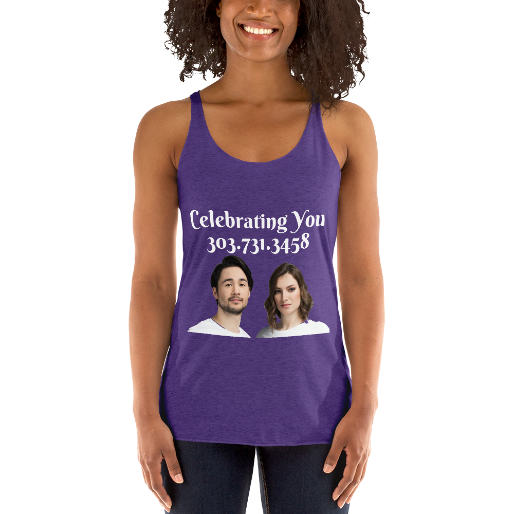 Celebrating You Designer Women&#39;s Racerback Tank Top