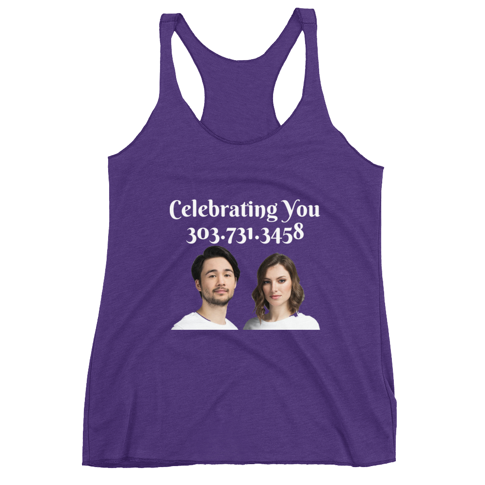 Celebrating You Designer Women&#39;s Racerback Tank Top