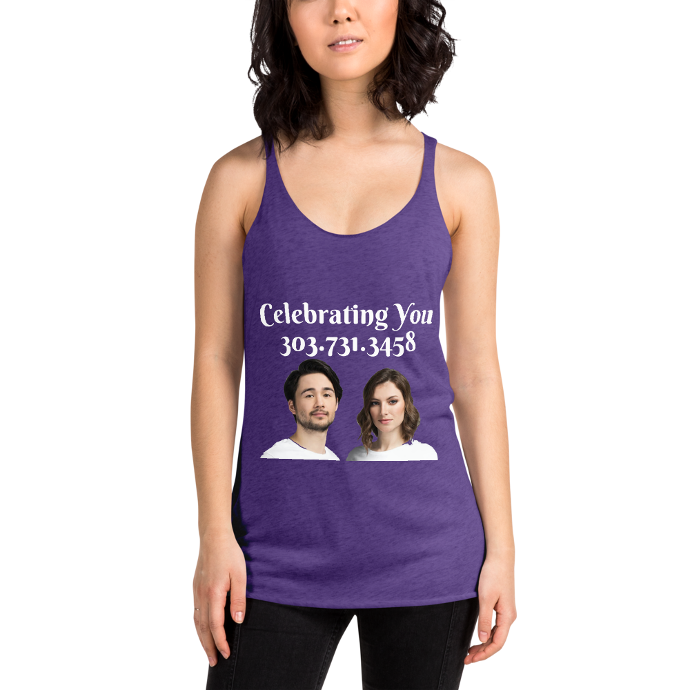 Celebrating You Designer Women&#39;s Racerback Tank Top