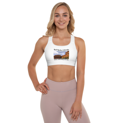 Celebrating You Designer Padded Sports Bra - Red Rocks Colorado