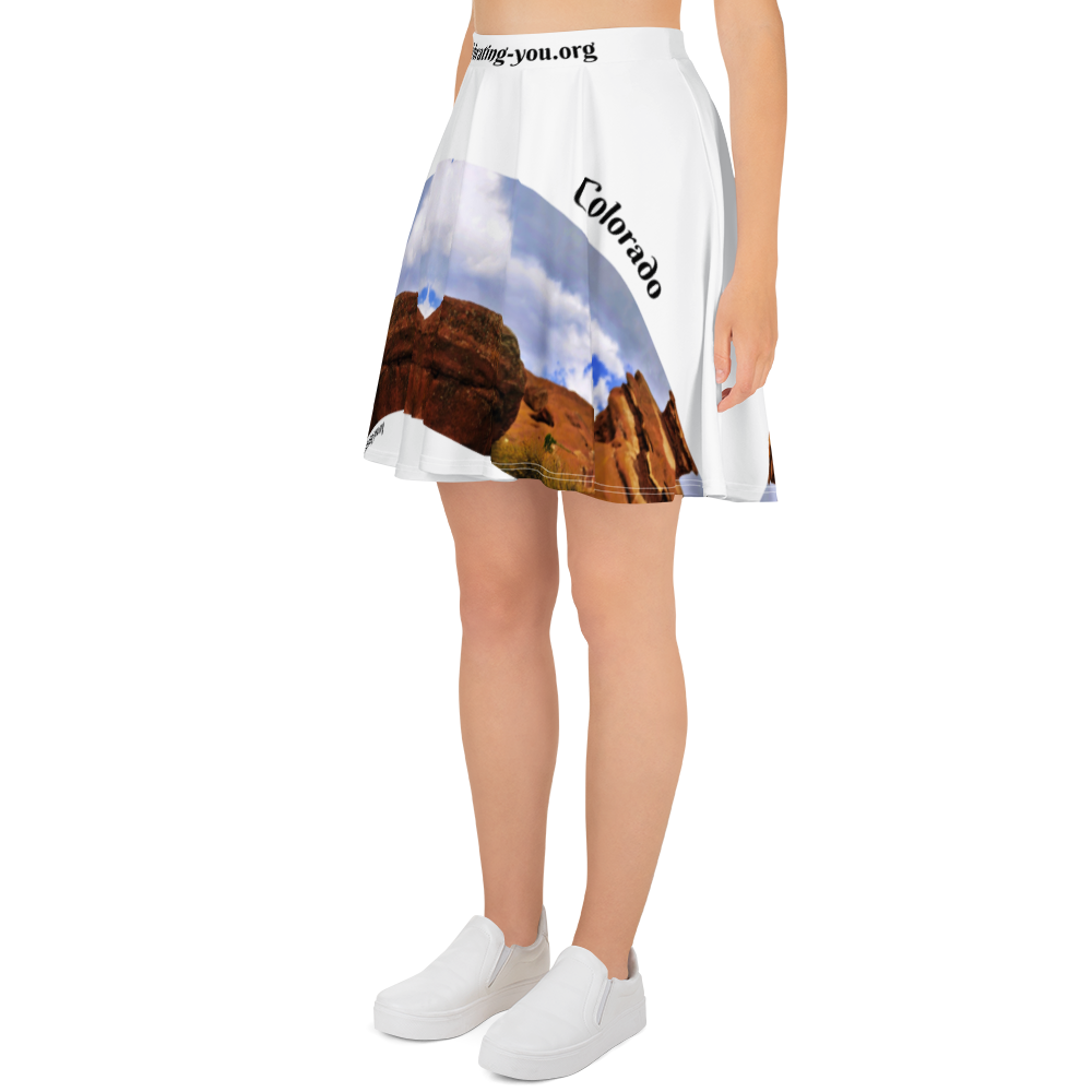 Celebrating You Designer Skater Skirt - Red Rocks Colorado