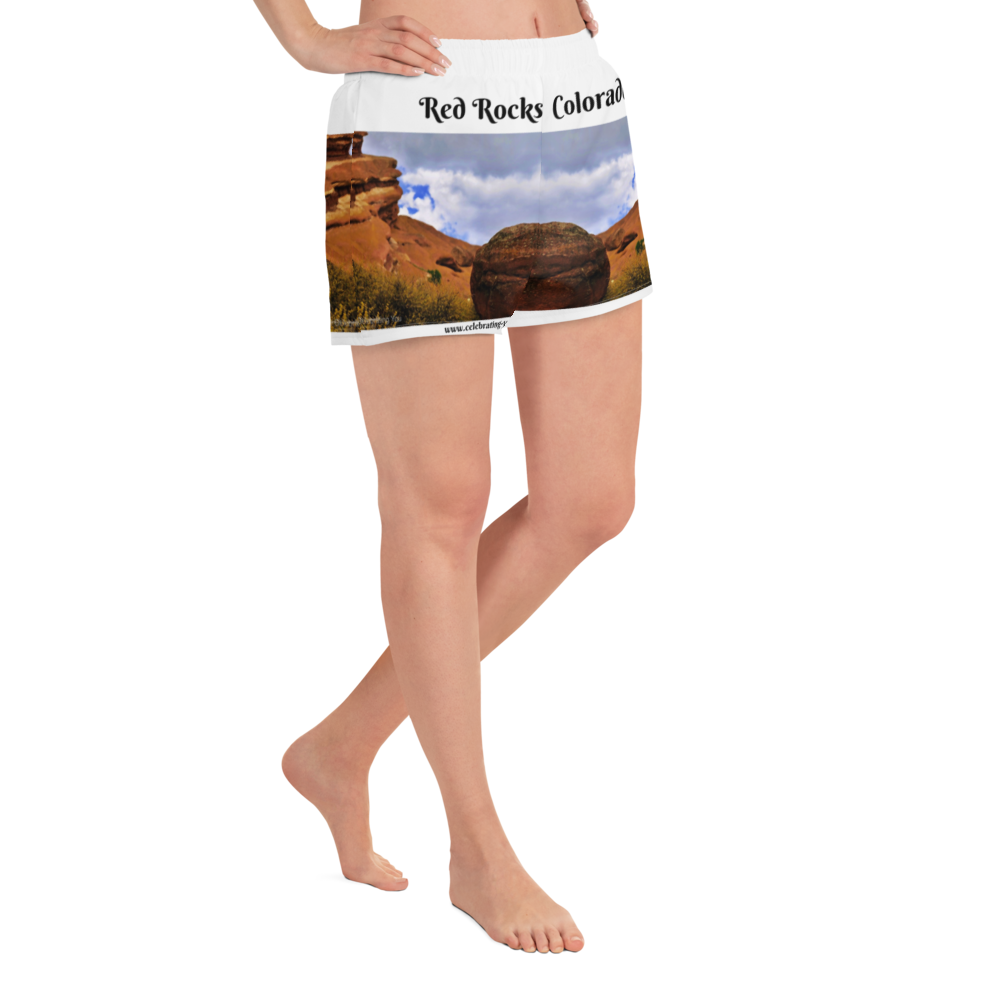 Celebrating You Designer Women&#39;s Athletic Short Shorts - Red Rocks Colorado