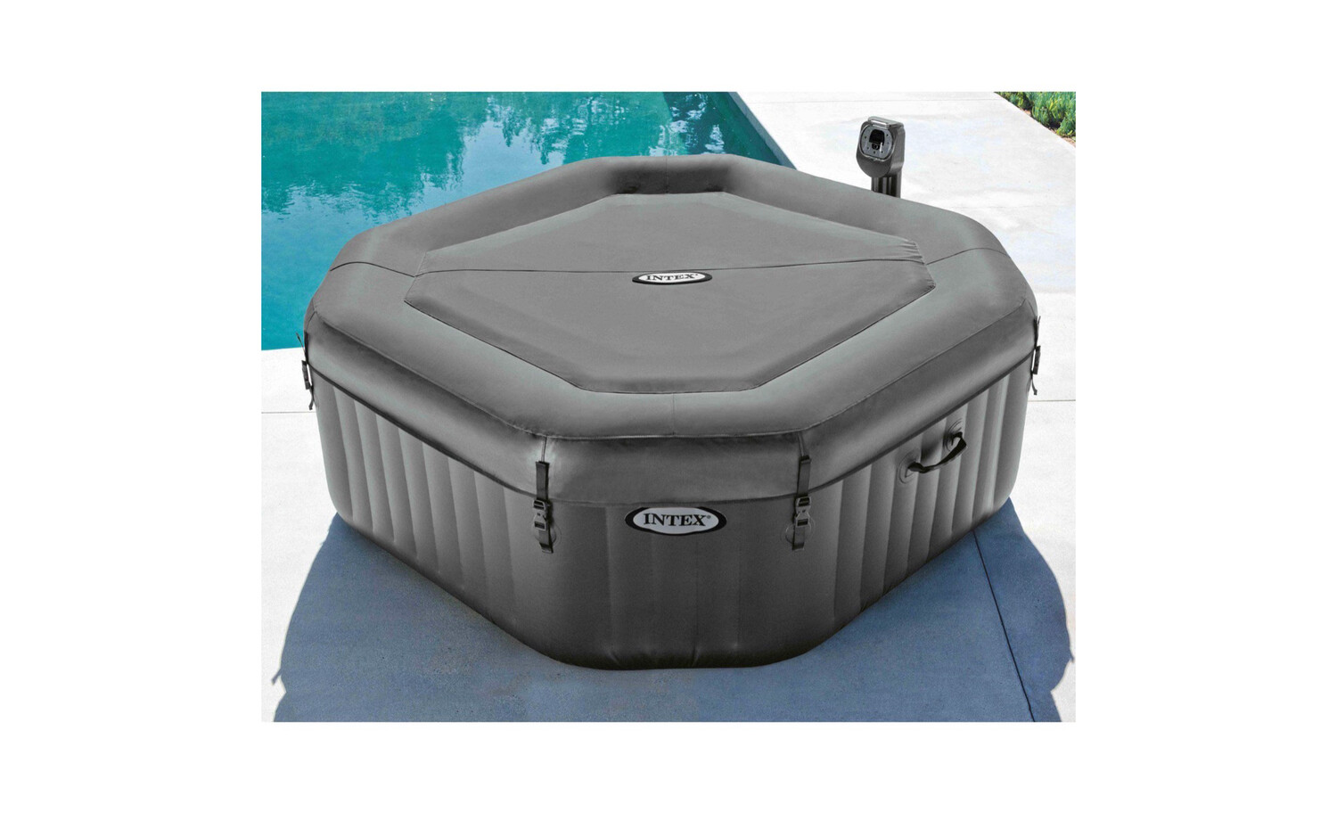 Intex PureSpa 120 Bubble Jets 4-Person Octagonal Portable Inflatable Hot Tub