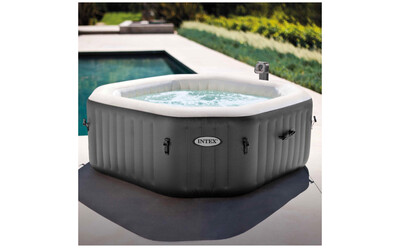 Intex PureSpa 120 Bubble Jets 4-Person Octagonal Portable Inflatable Hot Tub
