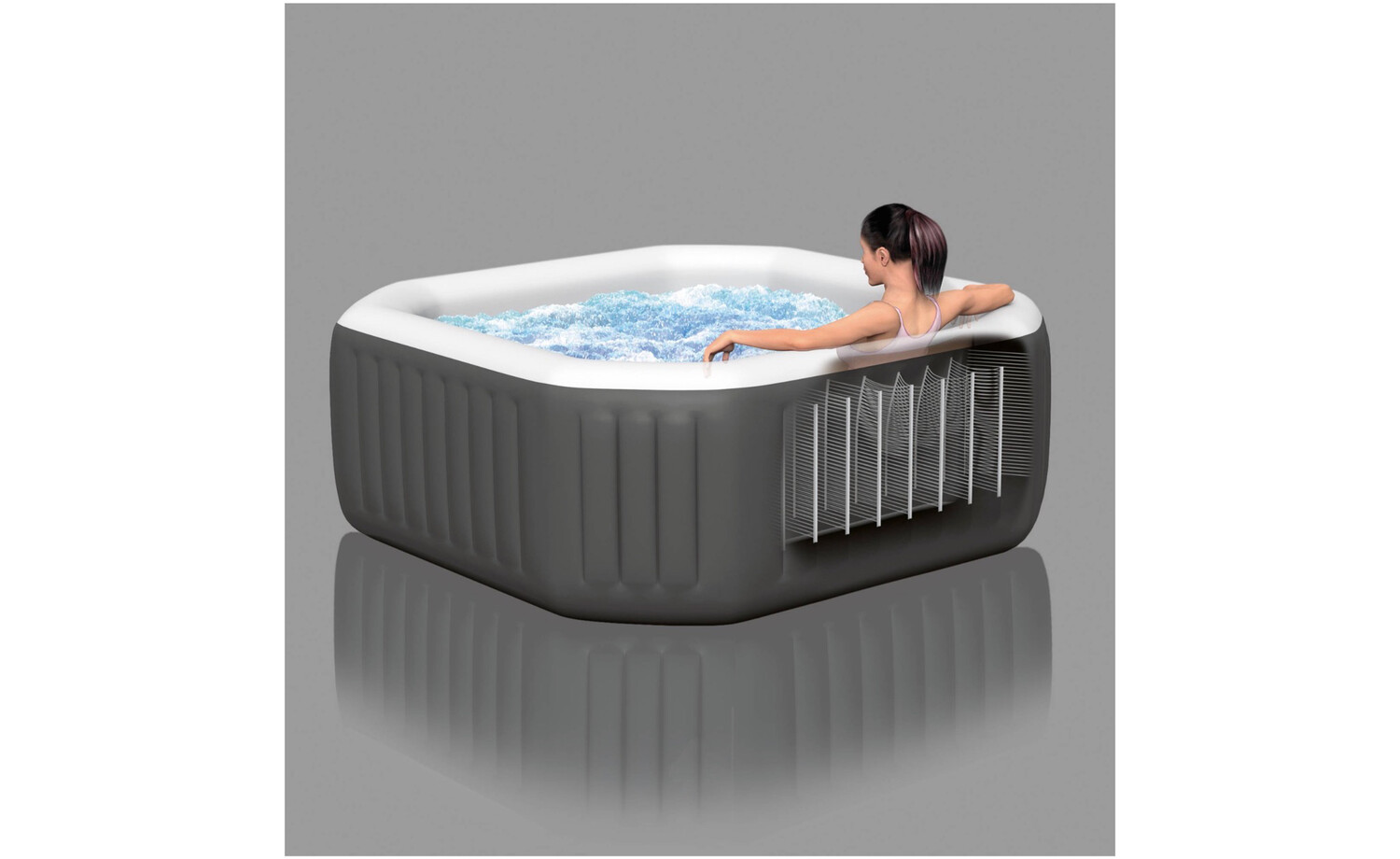 Intex PureSpa 120 Bubble Jets 4-Person Octagonal Portable Inflatable Hot Tub